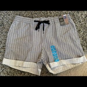 Eddie Bauer BRIAR Linen Black Pinstripe XL NEW